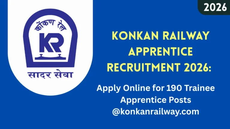 Konkan Railway Apprentice Recruitment 2026
