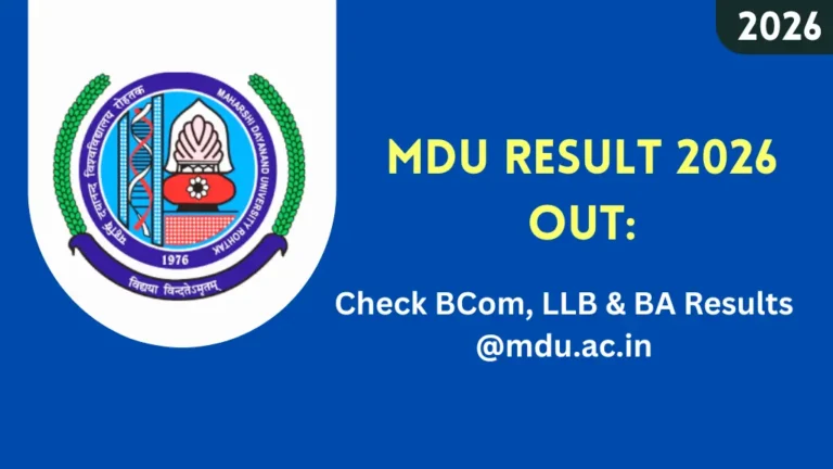 MDU Result 2026 Out