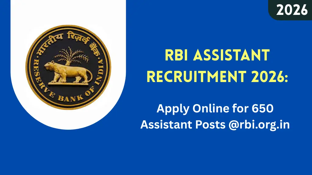 RBI Assistant Recruitment 2026