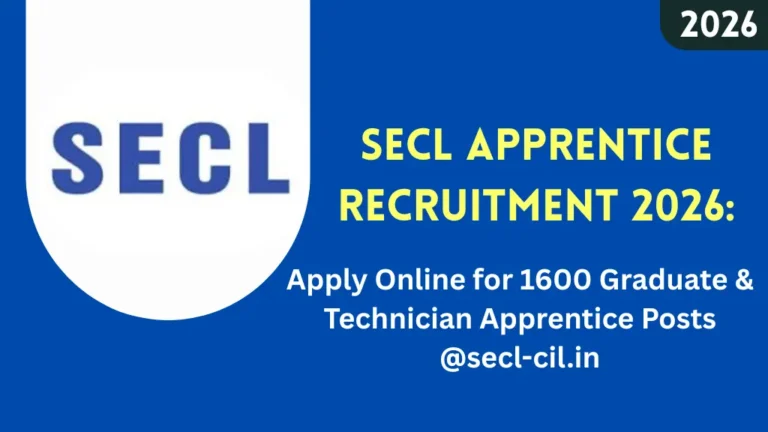 SECL Apprentice Recruitment 2026